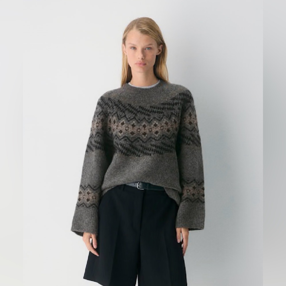 Aritzia Harlow Sweater Dark Gray Multi Size XS